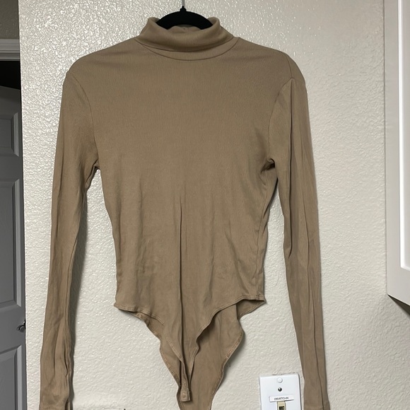 H&M Tops - Tan long sleeve turtle neck body suit